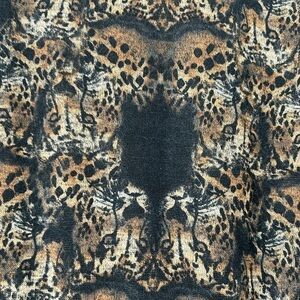 Lily white cheetah sleeveless shell size m